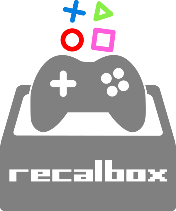 Recalbox Logo Grey Resize Png Press Start Logo Clipart (600x722), Png Download