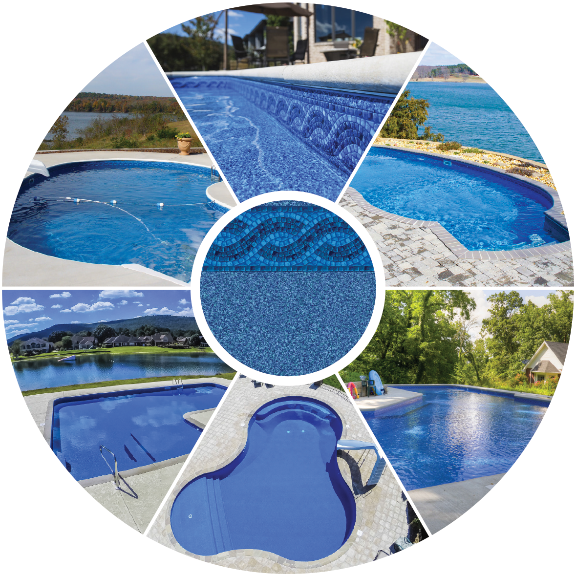 Ocean Wave Liner, Water Color Variety - Swimming Pool Clipart (1179x1179), Png Download