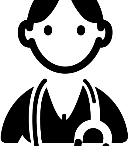 Nurse Clipart Emblem - Black And White Doctor Clipart - Png Download (640x480), Png Download