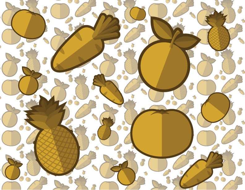 Patrón De Frutas - Pineapple Clipart (792x613), Png Download