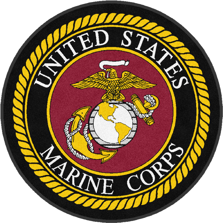 Us Marines Logo Buy Us Marines Corps Round Logo Rug Clipart (800x800), Png Download
