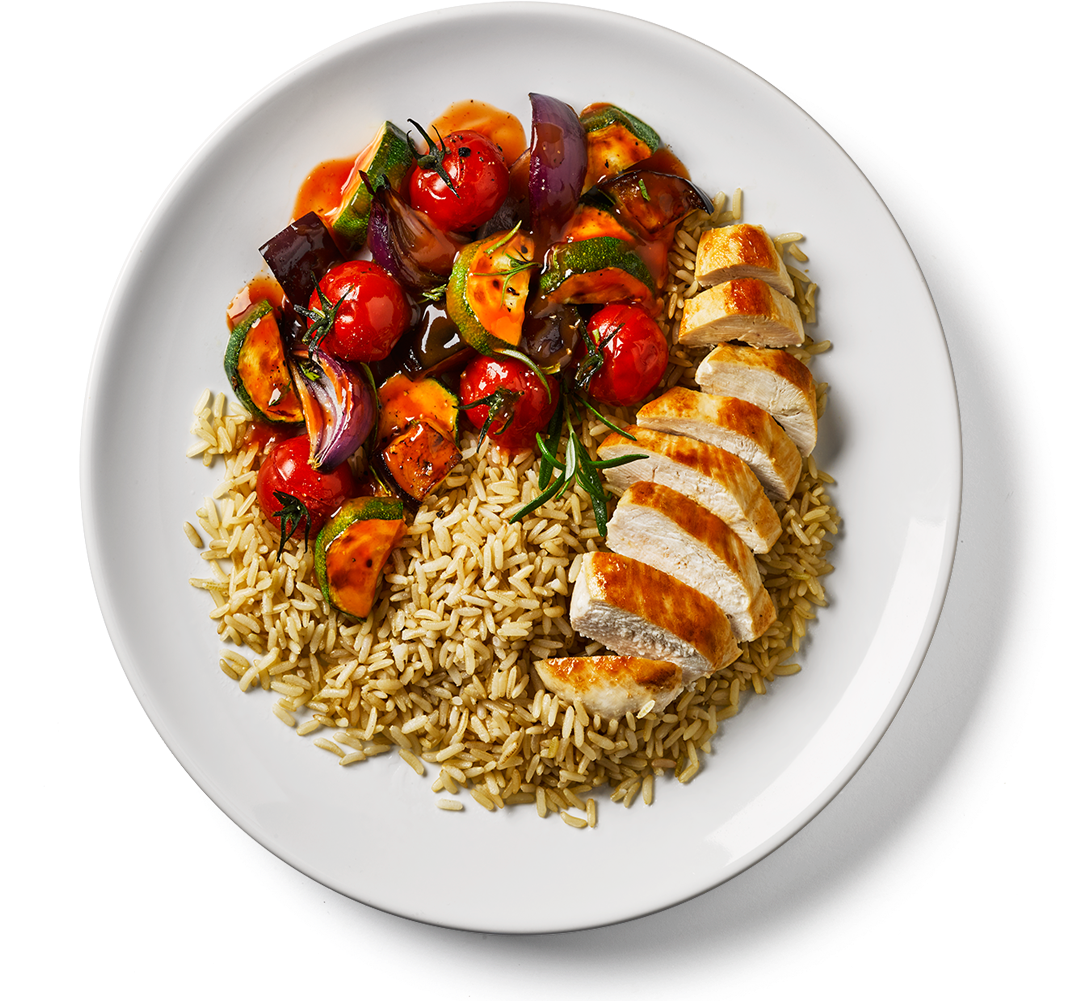 Grilled Chicken With Roasted Vegetables , Png Download Clipart (1068x1001), Png Download