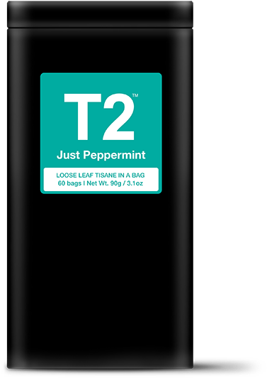 Just Peppermint 60 Teabag Tin - T2 Tea Clipart (555x555), Png Download