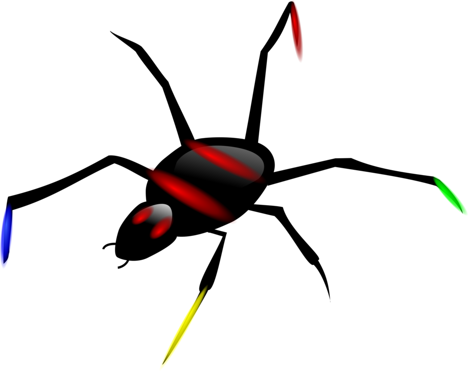 Spider Web Insect Download Halloween Hanging Spider - Spider Clipart - Png Download (944x750), Png Download