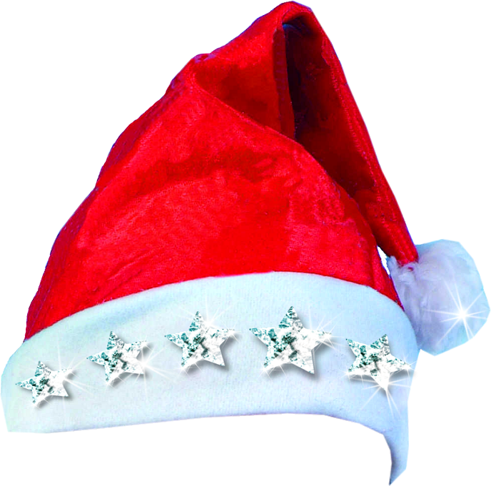 Gorro Navidad Con Estrellas - Plait Santa Hat Clipart (688x681), Png Download