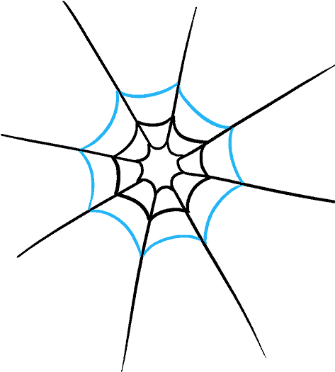 Drawn Spider Web Circle - Circle Clipart (678x600), Png Download