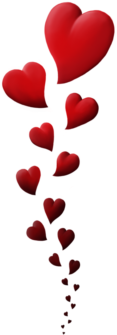 Floating Hearts Png - Friend Good Morning Love Clipart (433x1300), Png Download