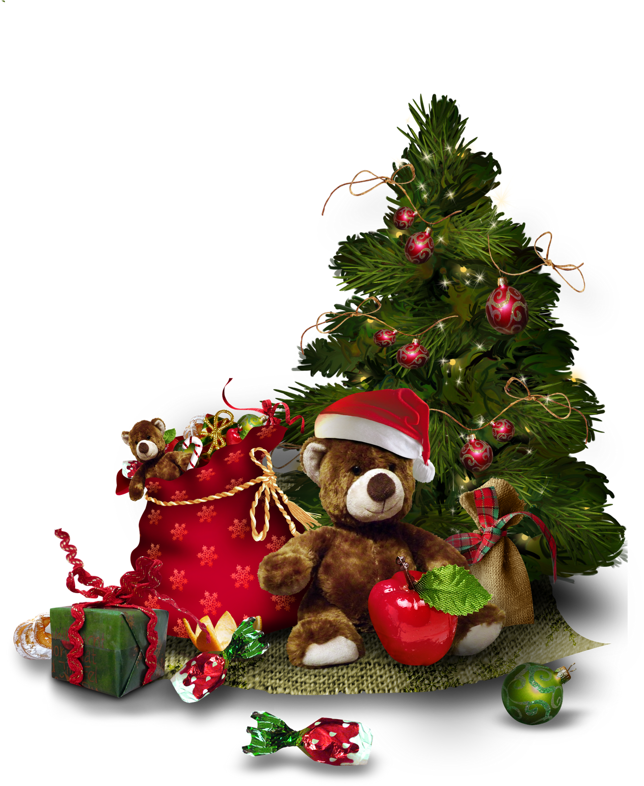 Navidadpng - Merry Christmas Tree Png Clipart (1524x1600), Png Download