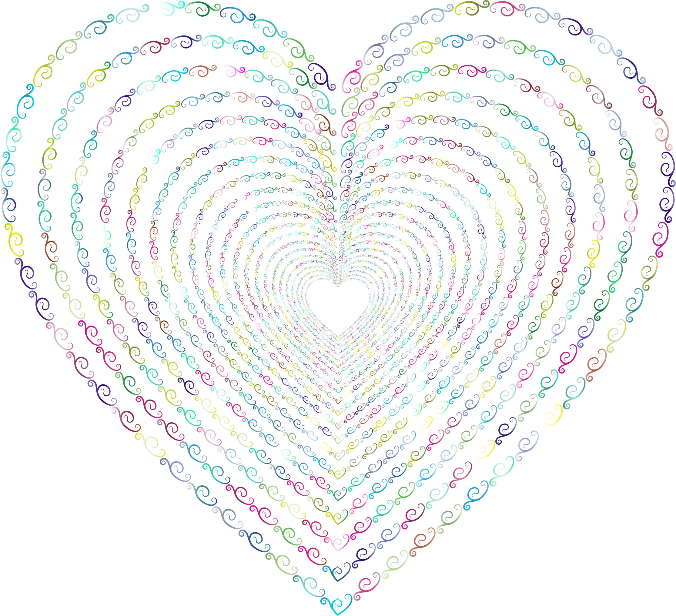 This Free Icons Png Design Of Prismatic Vintage Flourish - Heart Clipart (2230x2032), Png Download