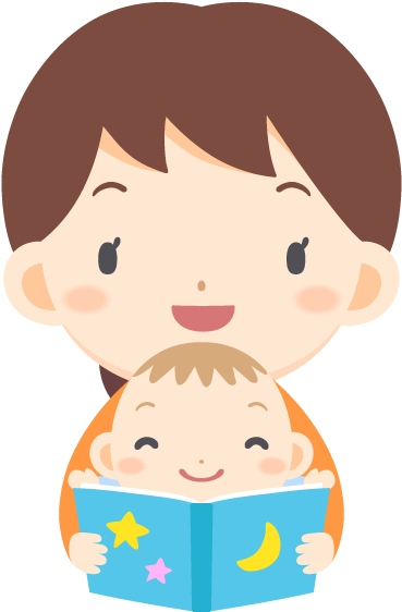 Woman Reading A Picture Book For Baby Free Png And - Baby Reading Book Png Clipart (640x640), Png Download