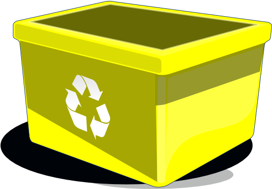Yellow Recycle Bin Png Clipart (552x596), Png Download