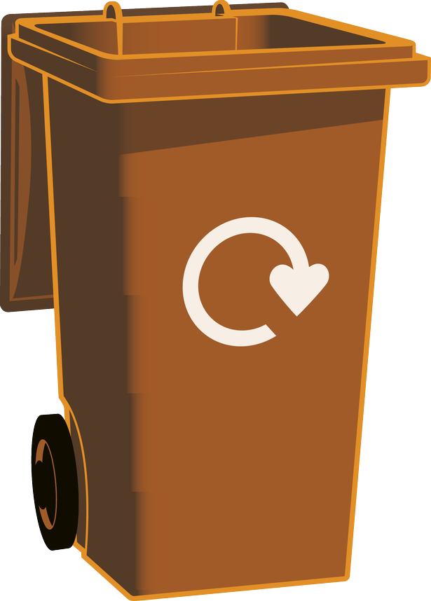 Large Brown Bin Brown Garden Waste Bin Clipart Large Size Png Image