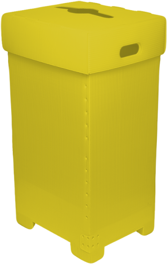 Plastic Recycling Bin With Lid Clipart (640x640), Png Download