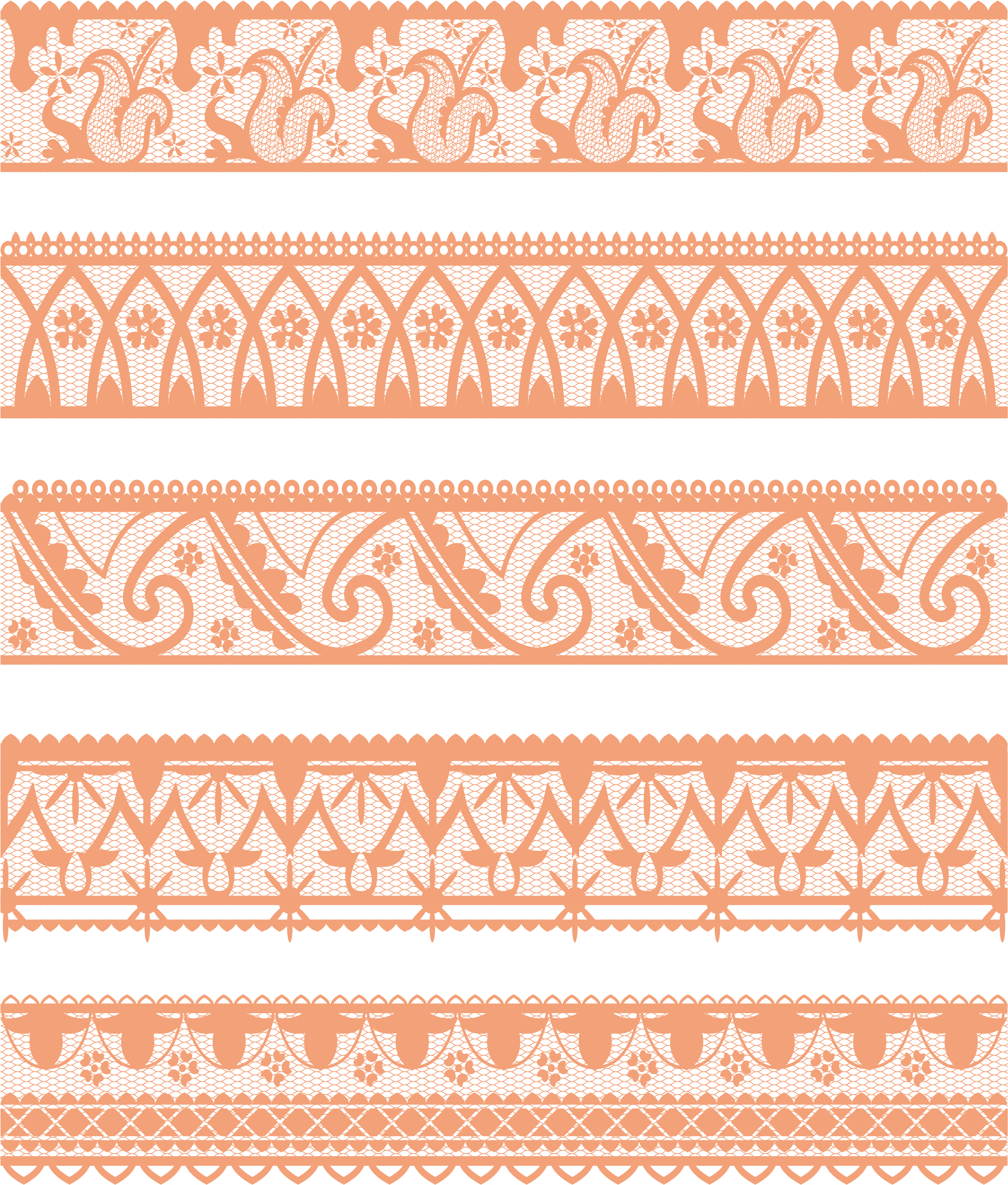 Lace Motif Orange Pattern Transprent Png Free Clipart (2419x2833), Png Download