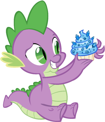 Spike S Birthday Cupcake By Star Burn-d4mabo1 Clipart (600x600), Png Download