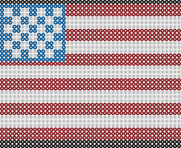 Plantilla Hama Bandera Usa Www Clipart (616x504), Png Download