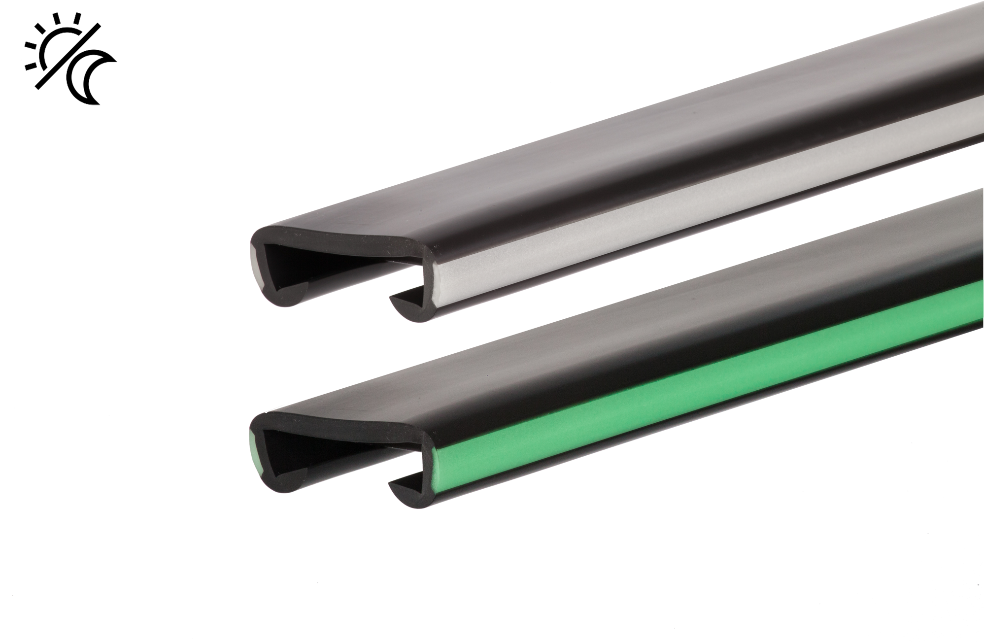 Pvc Handrail Foto, Railing 40x8mm Black Clipart (2000x1333), Png Download