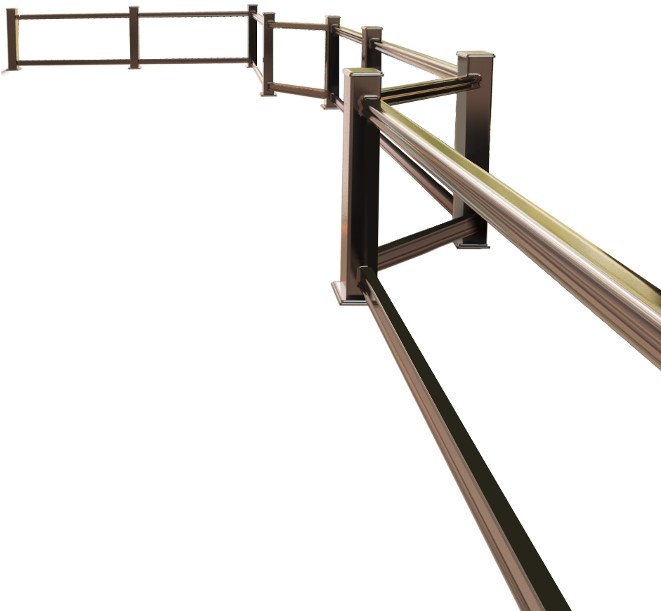 Railing System Elements Are Shown Only As Complementary - Handrail Clipart (1580x1103), Png Download