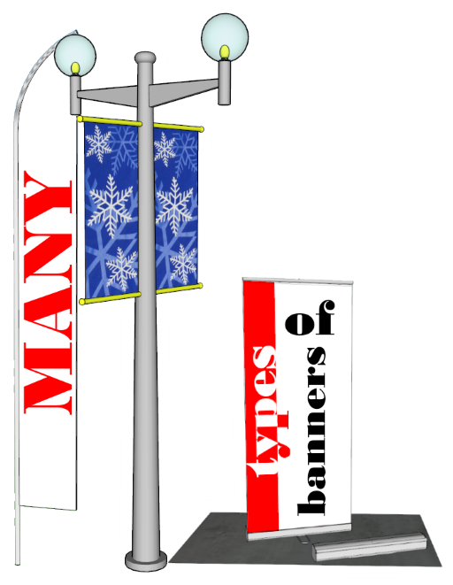 Types Of Banners - Graphic Design Clipart (952x727), Png Download