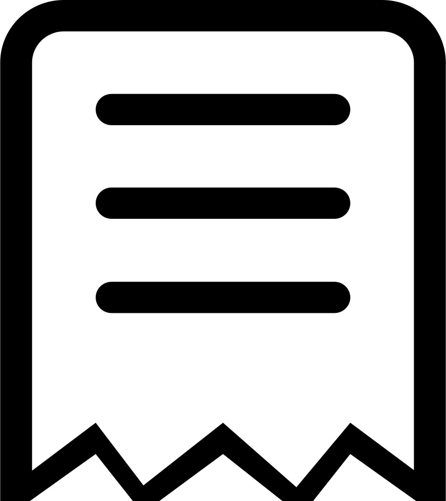 Png File - Receipt Icon Free Clipart (872x980), Png Download