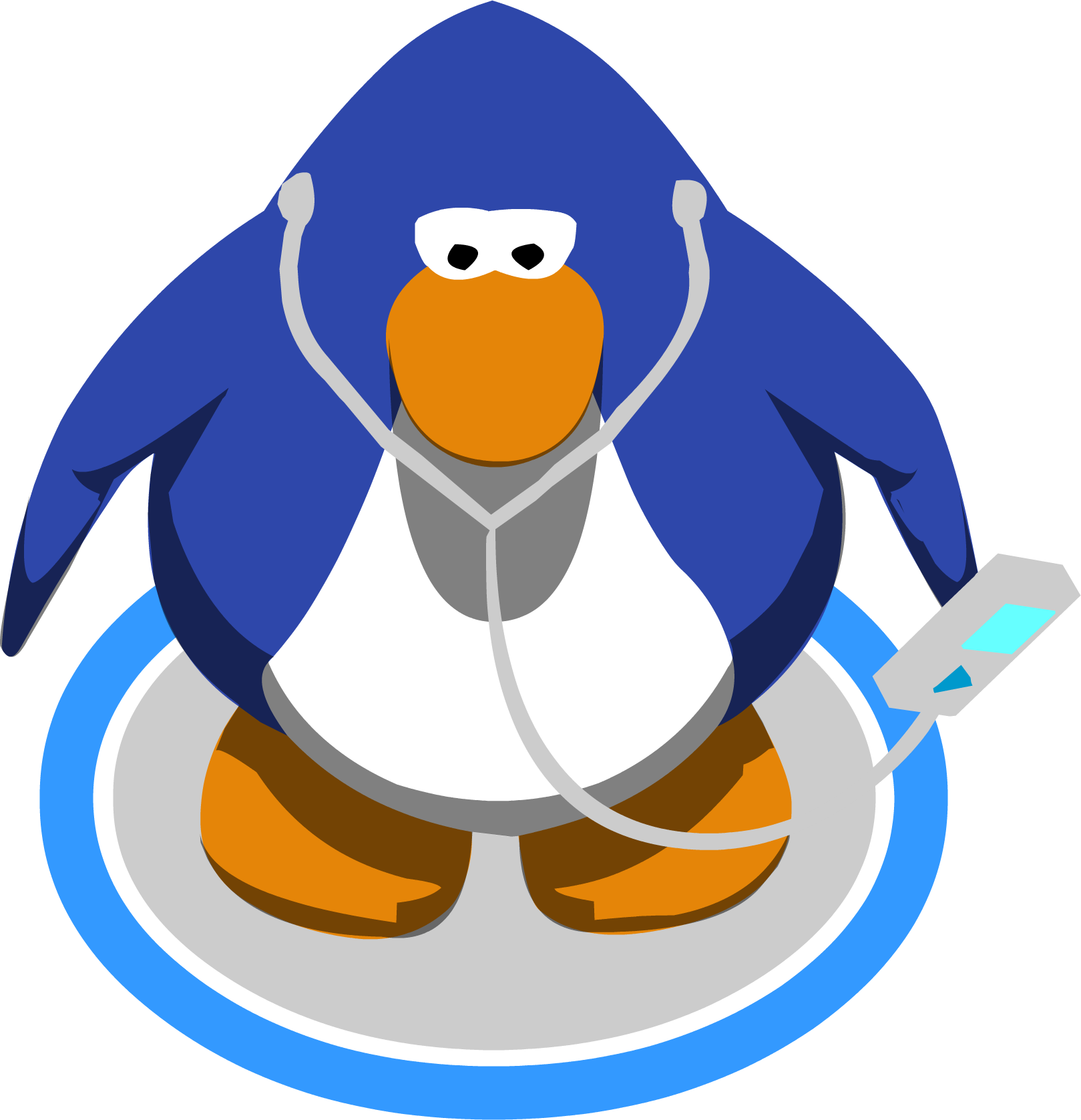 Club Penguin Sombrero Png , Png Download - Club Penguin Blue Penguin Clipart (1619x1677), Png Download
