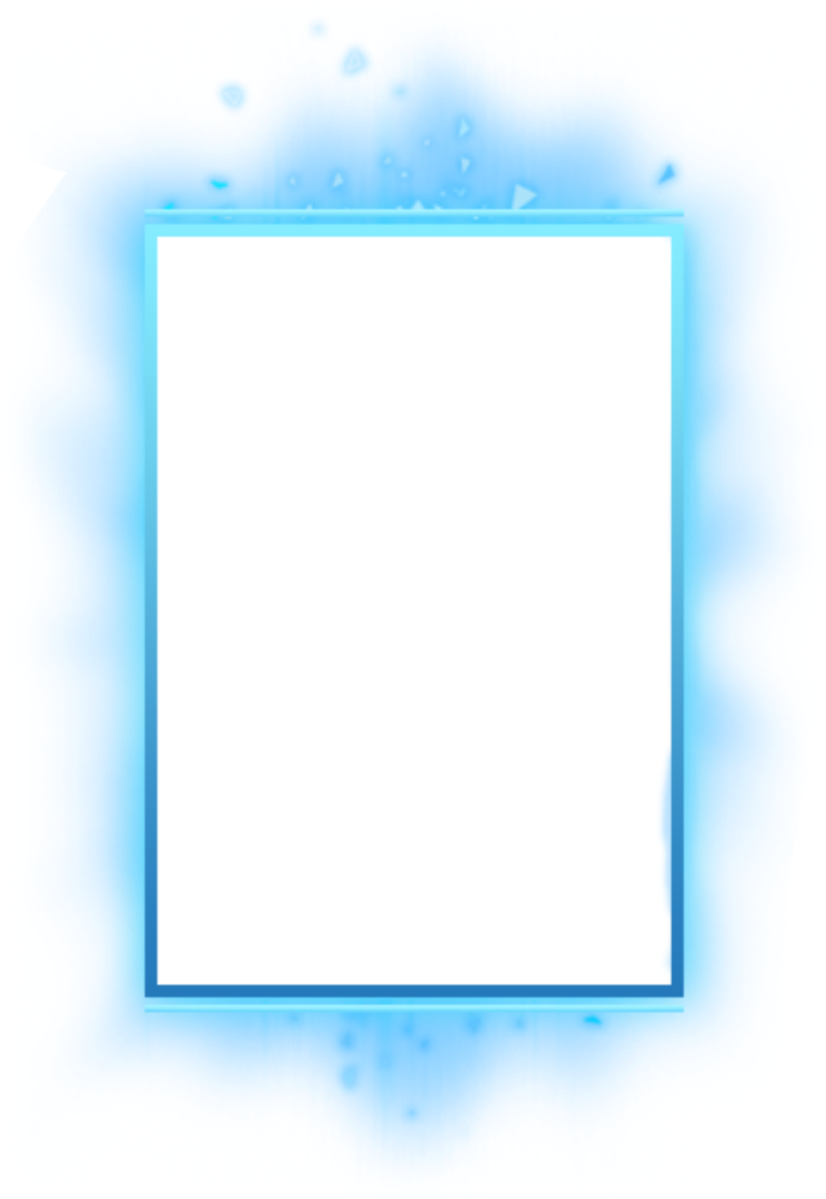 Frame Sticker - Glowing Photo Frames Png Clipart (1198x1740), Png Download