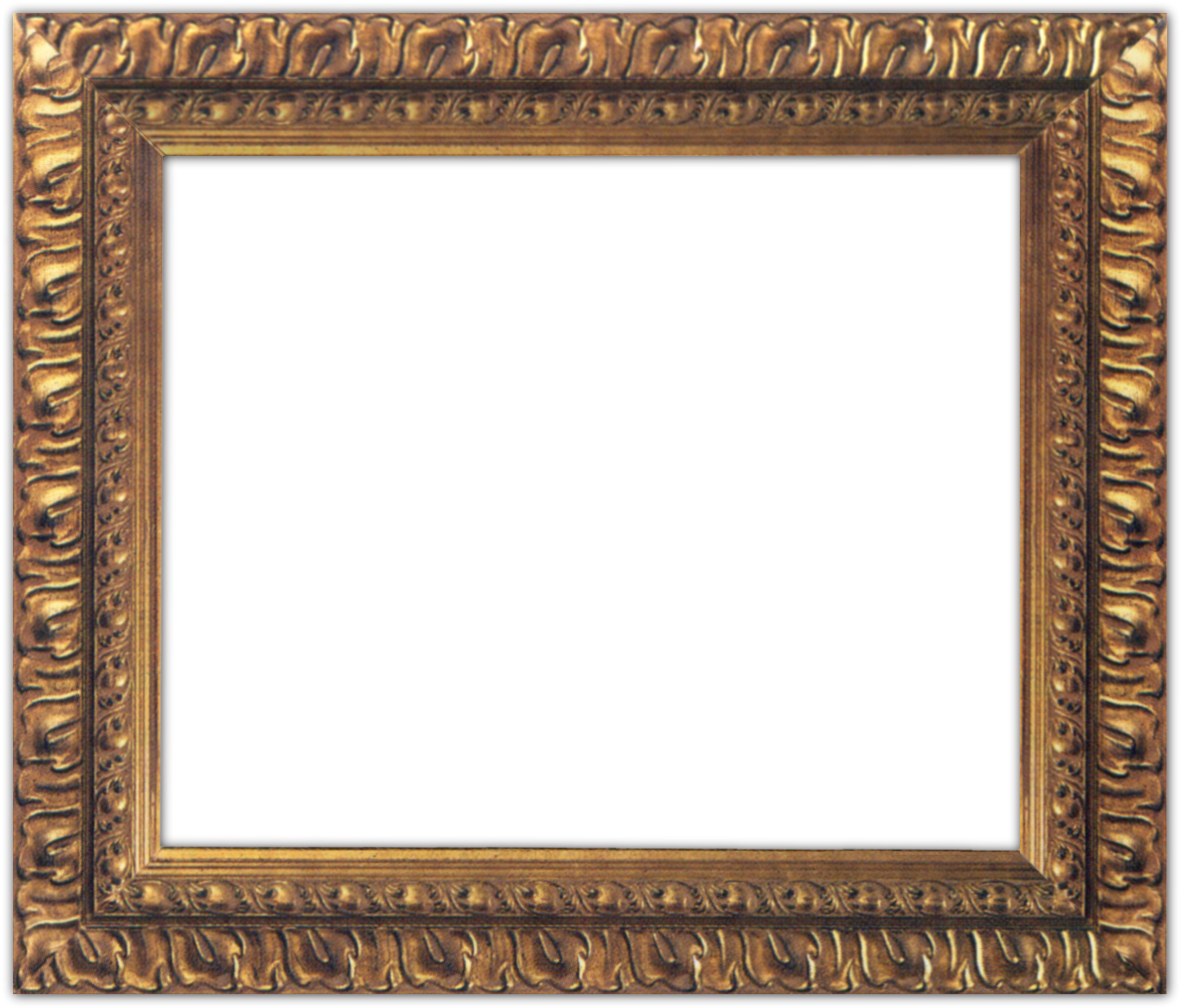 Gold Leaves Rectangle Clipart (1363x1164), Png Download