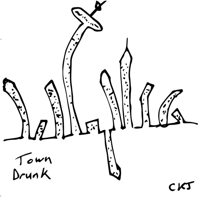 "town Drunk" Women's Tee Colin Jost - Hand Clipart (1000x1333), Png Download