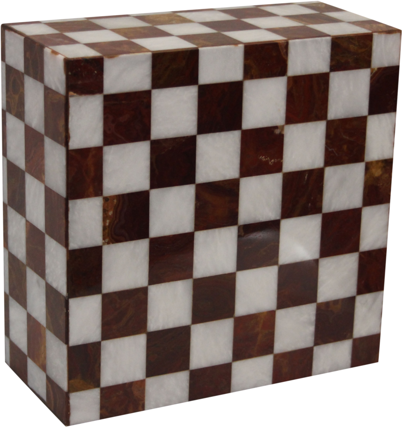 Checkered Marble Cremation Urn In Red And White - Louis Vuitton Clipart (789x838), Png Download
