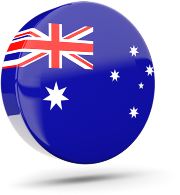 Illustration Of Flag Of Australia - Bendera Australia Bulat Png Clipart (640x480), Png Download
