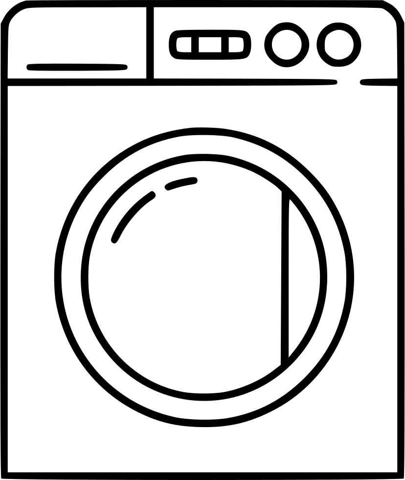 Washing Machine Comments - Washing Machine Line Icon Clipart (828x980), Png Download