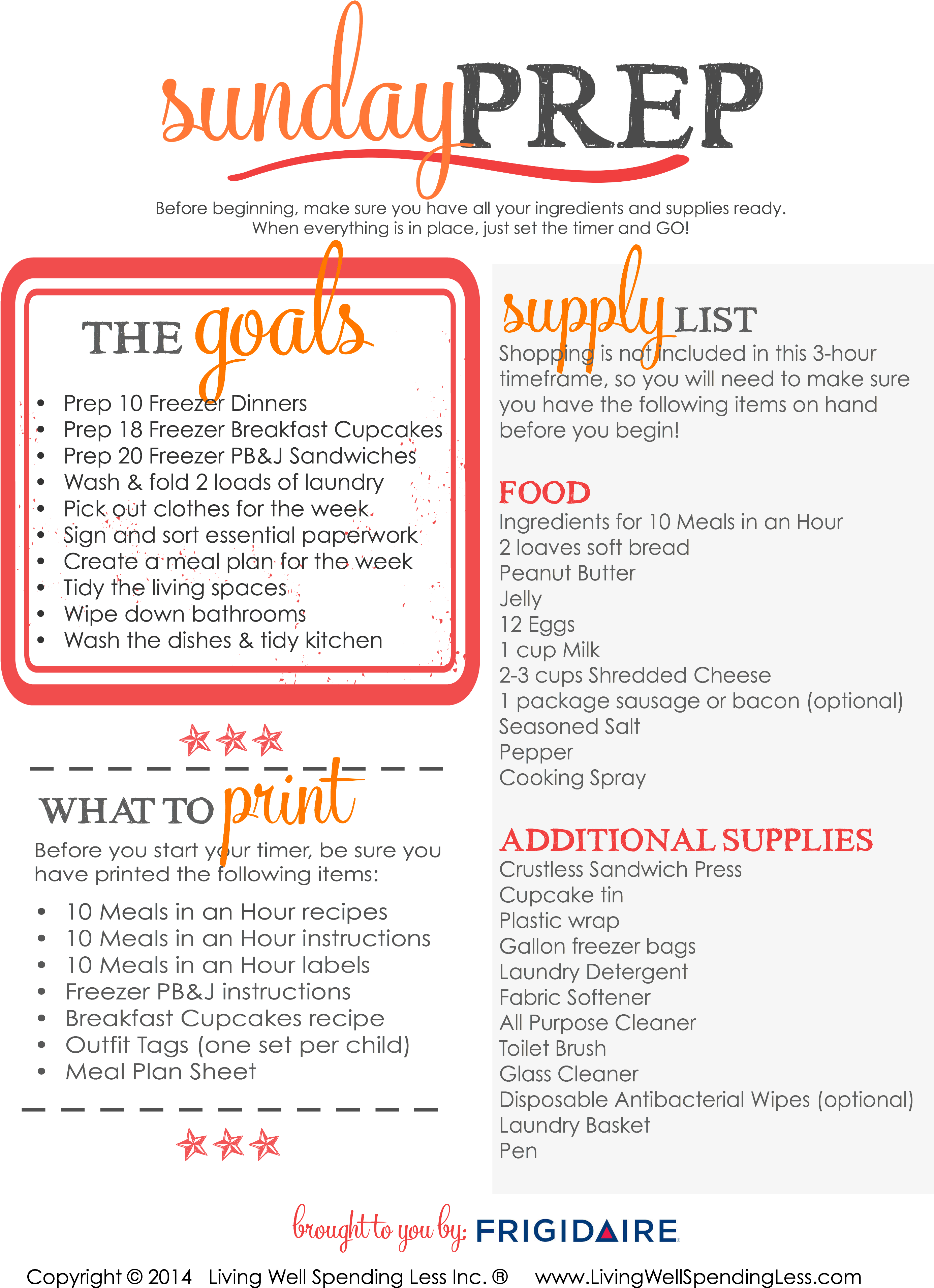 Sunday Prep Supply List 3,000×3,882 Pixels Clipart (2772x3821), Png Download