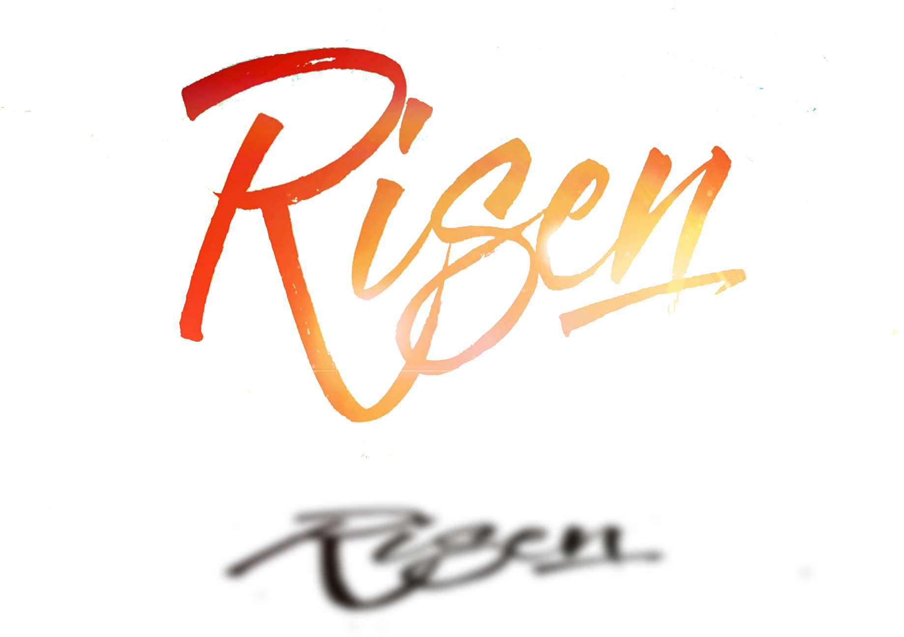Risen - Calligraphy Clipart (2100x1500), Png Download