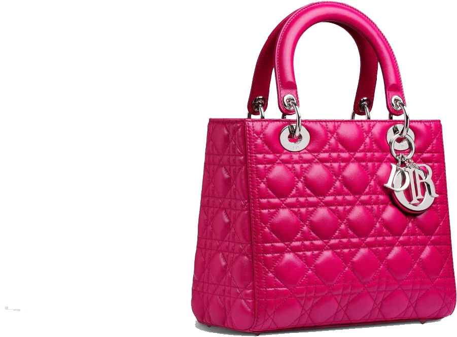 Pink Fashion Christian Bag Dior Handbag Lady Clipart - Bila Lady Dior S - Png Download (1281x855), Png Download