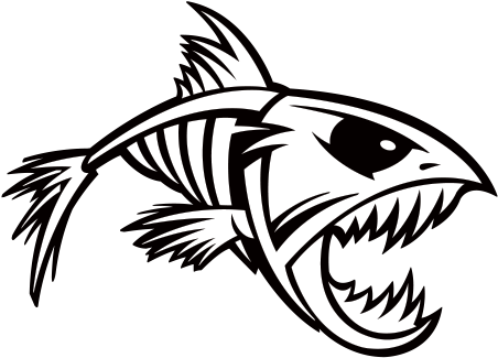 Transparent Bones Cartoon Fish Clipart (600x600), Png Download