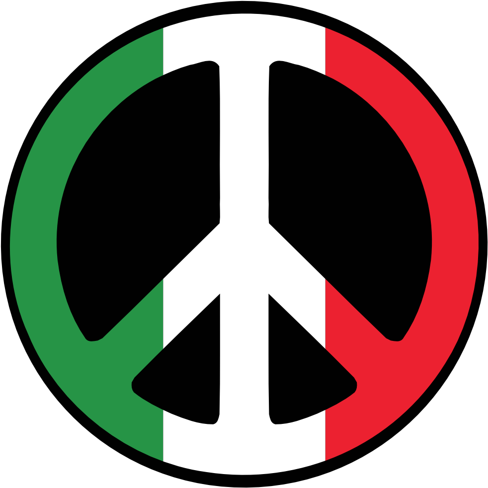 Italy Logo Clipart Best - Peace Sign Red Yellow Green - Png Download (999x999), Png Download