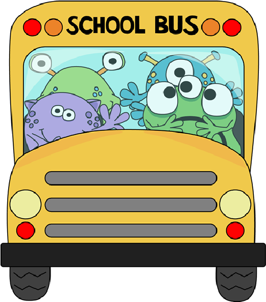 School Bus Images Funny Wikiclipart - Little Monsters At School Clipart - Png Download (600x600), Png Download