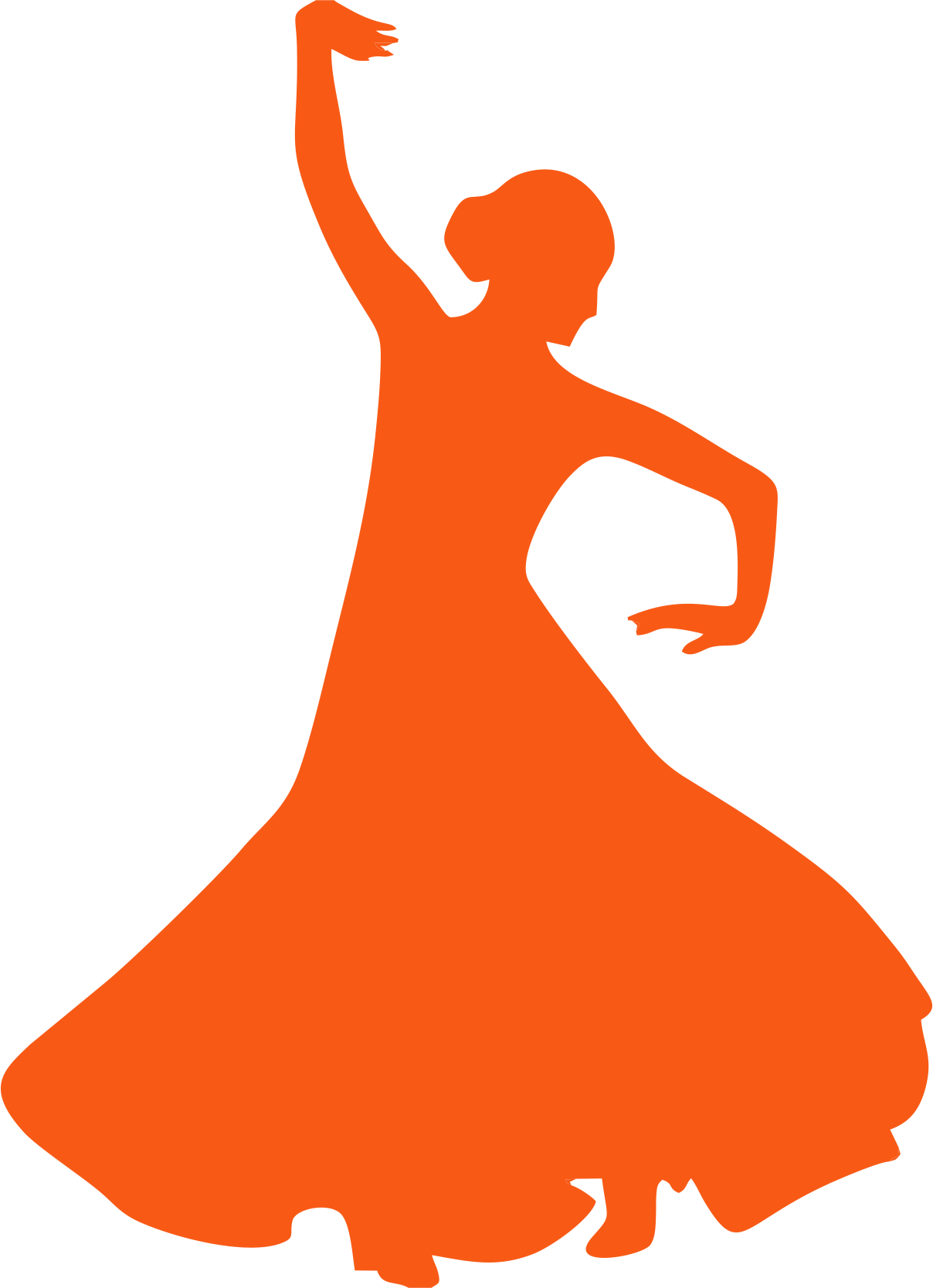 Super Sculpt Dance & Fitness - Flamenco Dancer Silhouette Png Clipart (1208x1668), Png Download