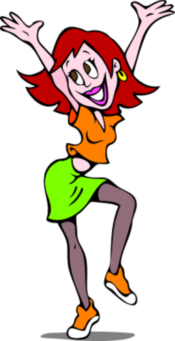 Dance Teacher Clipart - Happy Woman Clipart - Png Download (600x1165), Png Download