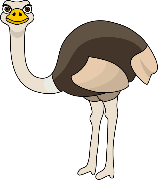 Ostrich Clip Art - Clipart Ostrich - Png Download (612x694), Png Download