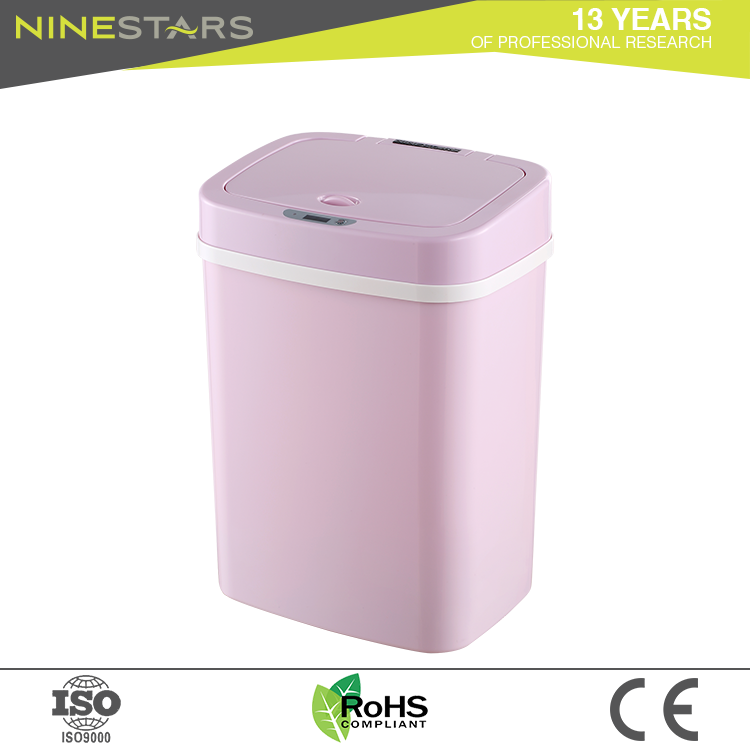 Ninestars 12l Plastic Pink Baby Use Sensor Trash Can - Washing Machine Clipart (750x750), Png Download