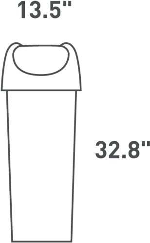 60 Litre, Swing Lid Bin, Black Plastic Clipart (1170x954), Png Download