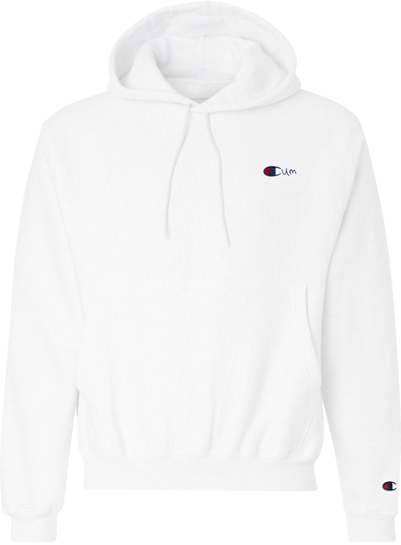 White Hoodie Png - Champion Cum Hoodie Clipart (801x1090), Png Download