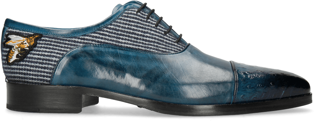 Oxford Shoes Lance 23 Ostrich Mid Blue Bee Patch Clipart (1024x1024), Png Download