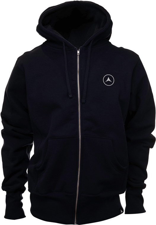 Aspinwall Hyalite Full Zip Hoodie Navy White Left Chest Clipart (672x800), Png Download