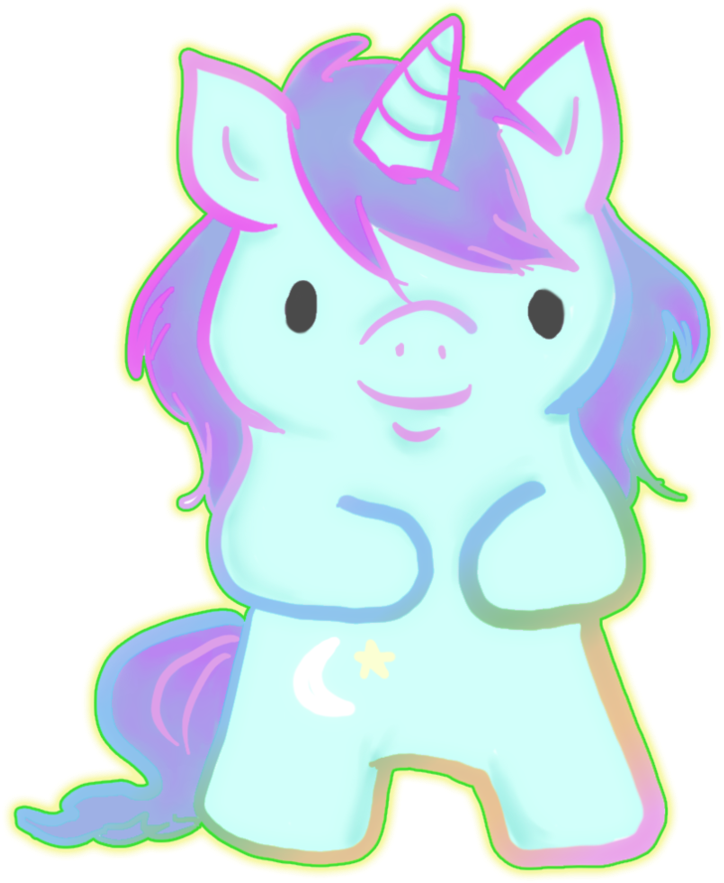 Cute Unicorn By Clipart (894x894), Png Download