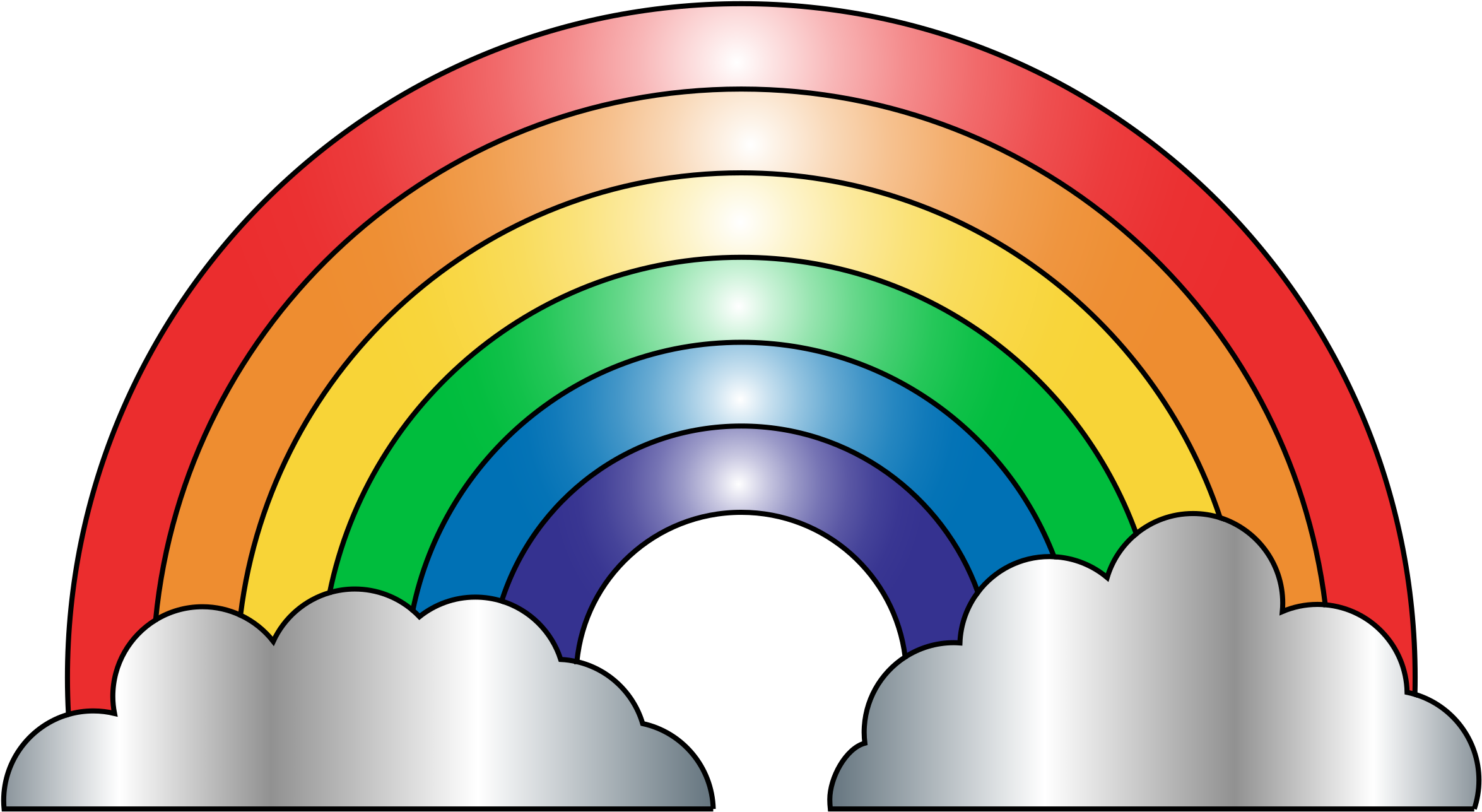 This Free Icons Png Design Of Colorful Rainbow Clipart (2400x1338), Png Download