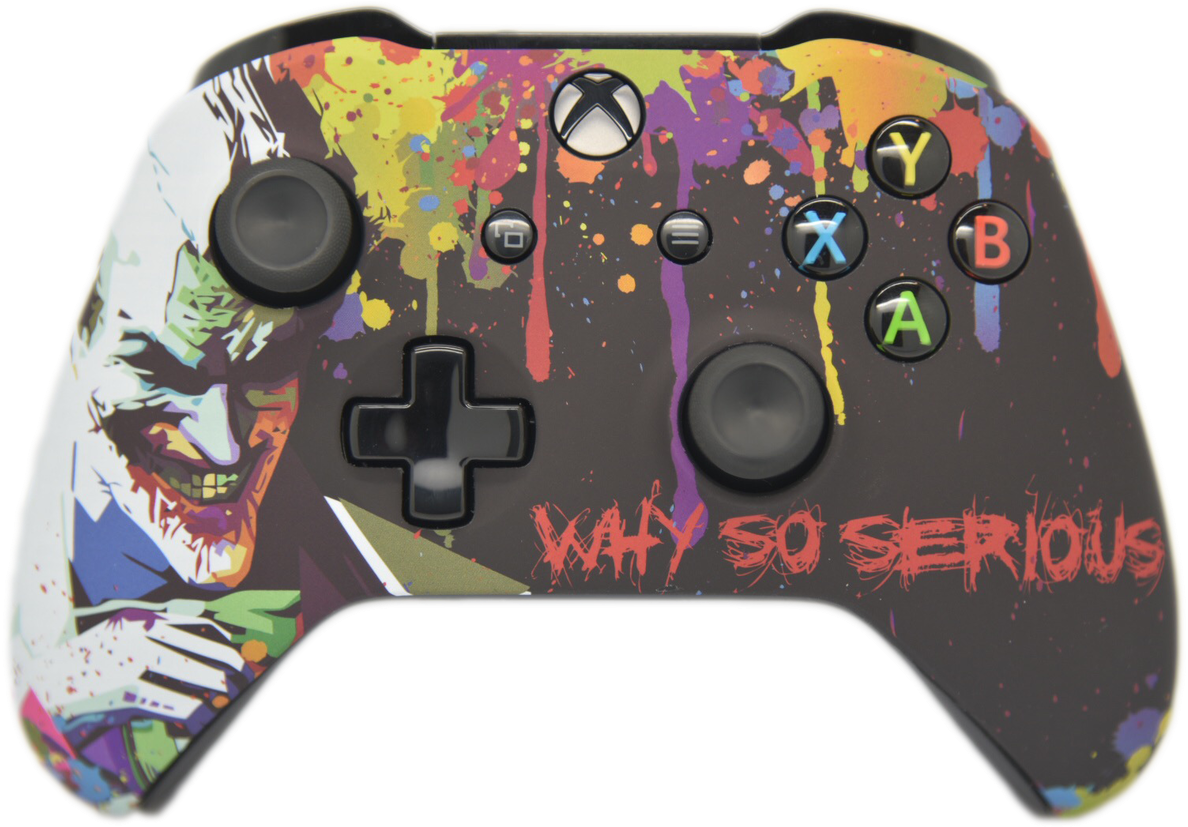 Joker V2 Xbox One S Controller Clipart (1188x827), Png Download