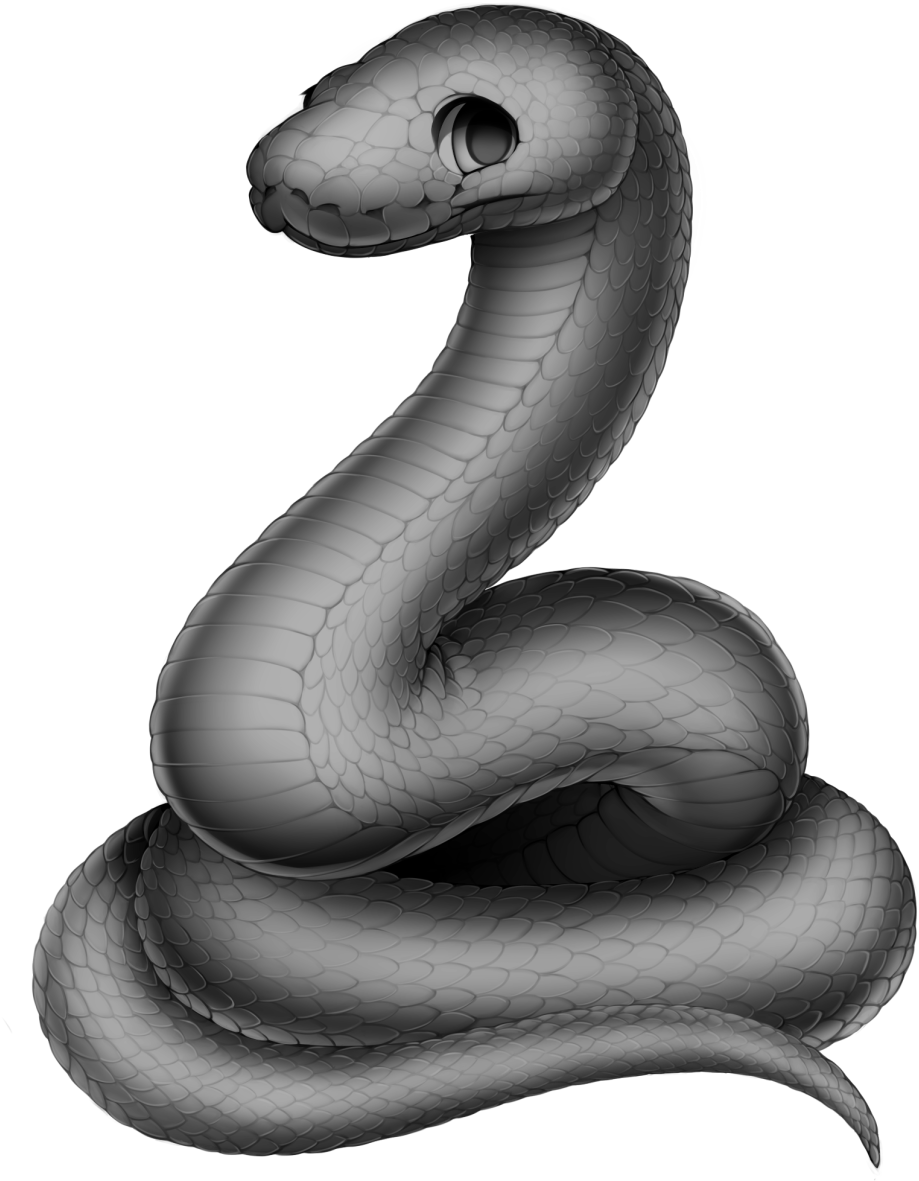 Drawn Serpent Snake Png Clipart (952x1280), Png Download