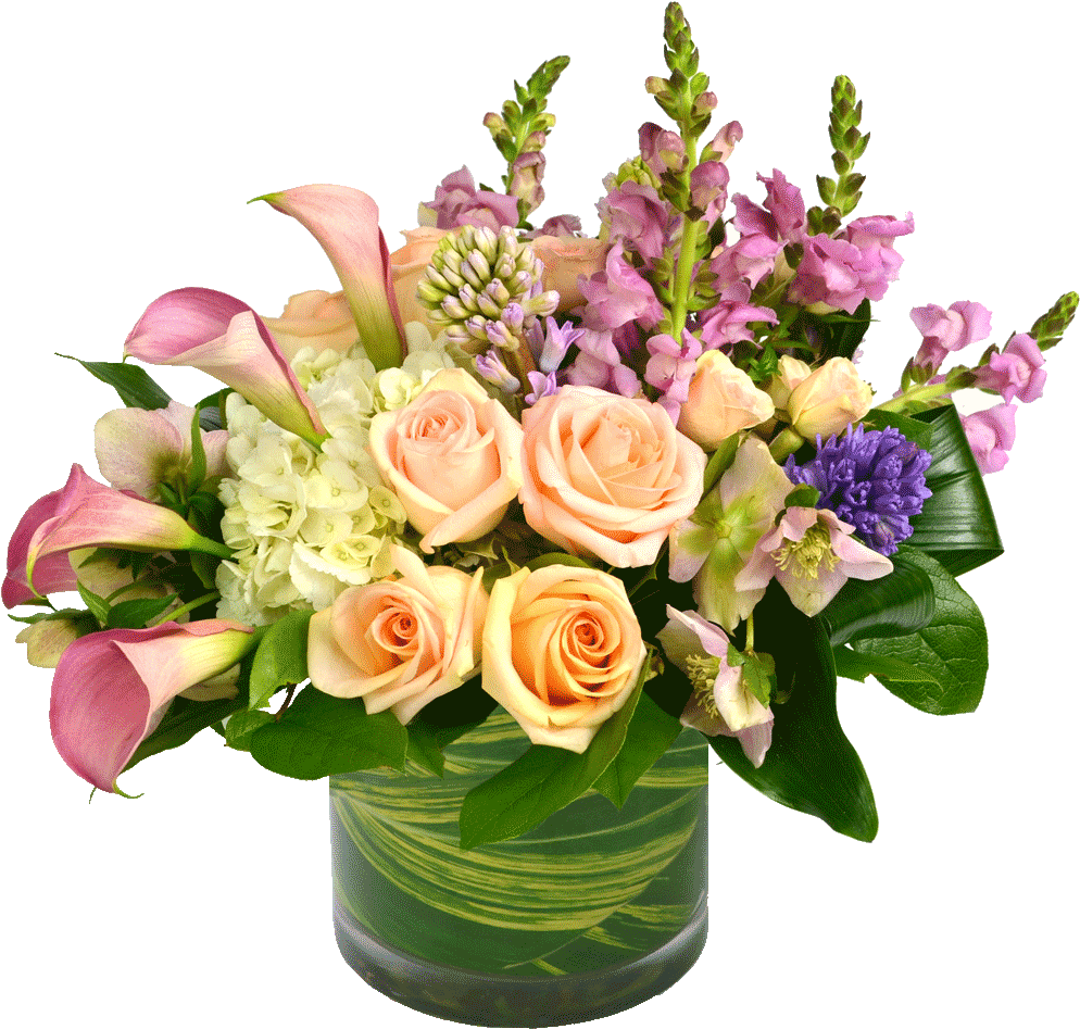 Calming Pastels Bouquet Clipart (1024x1024), Png Download